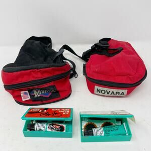 Vintage Bike Accessories 2 Novara Zip Tool Bags Seat Saddle Pouch Repair Kits